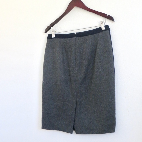 NEW! J. Crew Factory Pencil Tipped Wool Blend Skirt Gray Navy Blue B0381 SZ 4 - Picture 8 of 11
